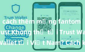 cách thêm mạng fantom vào ví trust Không thể tải Trust Wallet tại Việt Nam? Cách khắc phục